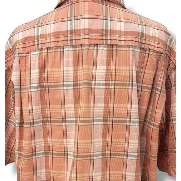 Columbia Mens Short Sleeve Button Down Plaid Shirt Style# SP05 AM7046, size XL - Picture 5 of 9